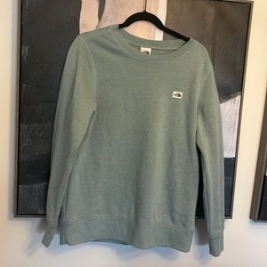 North face sea foam green crewneck
